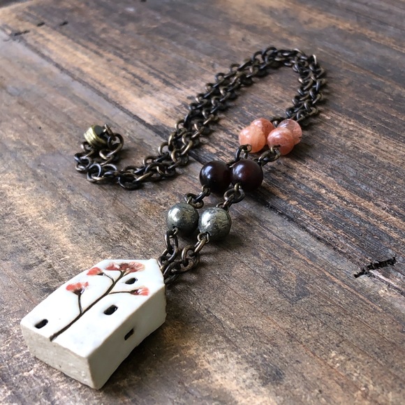 Ceramic Gemstone Necklace - Picture 3 of 5